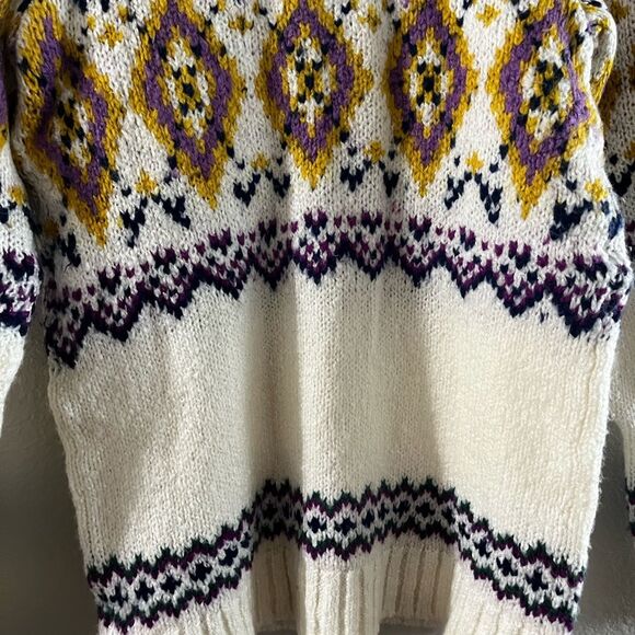 Women’s Talbots SZ Small Argle Wool Blend Sweater Nordic Design - Picture 13 of 15